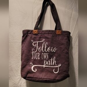 ✨️"Follow Your Own Path" ✨️Brown Tote Bag